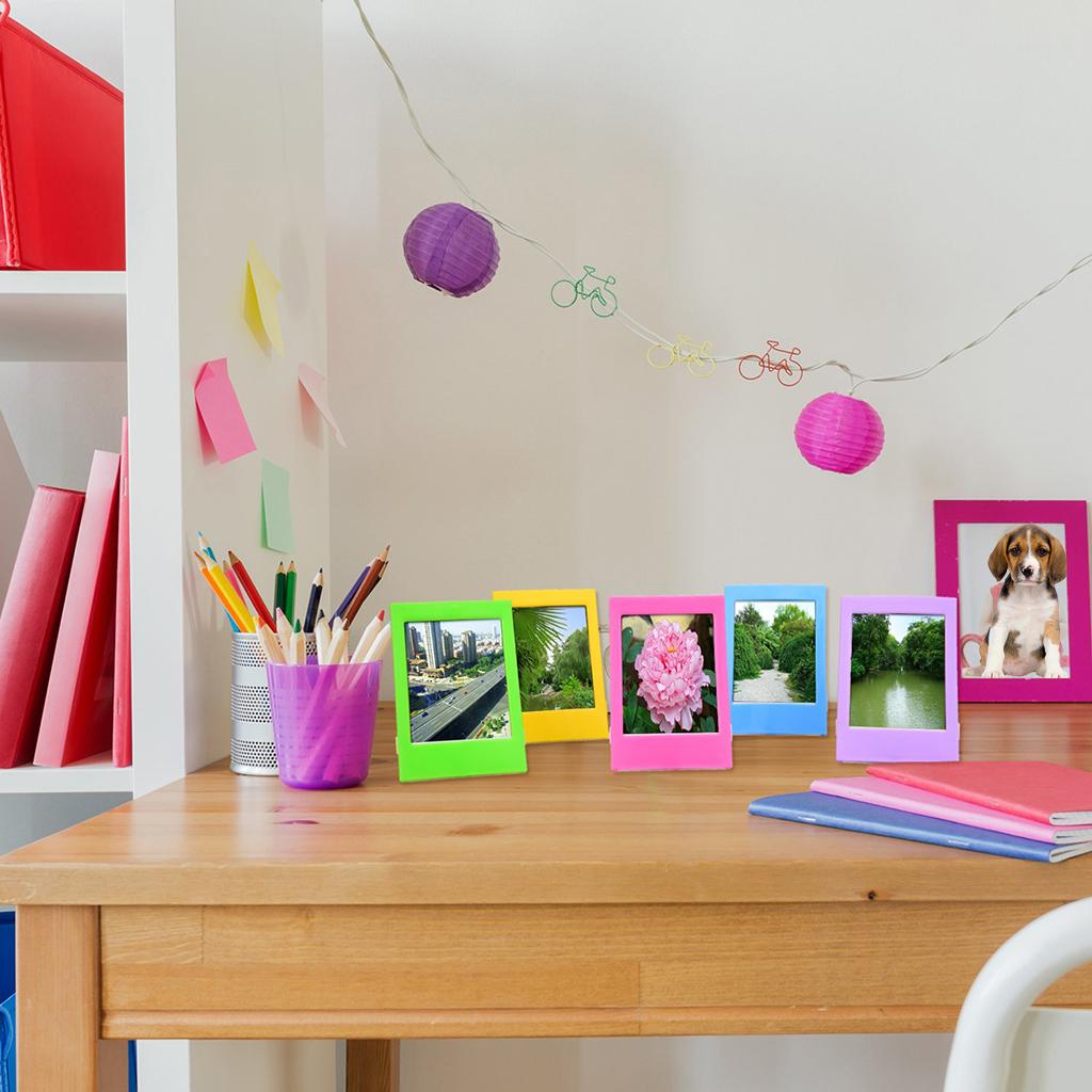 2x5 Colors 3 "plastic Table Top Photo Frame for Fujifilm Instax Mini 9 8 8+ 7s 70