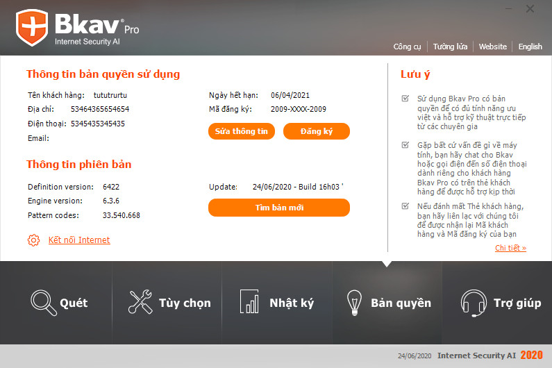 Phần mềm diệt Virus Bkav Pro - Hàng chính hãng