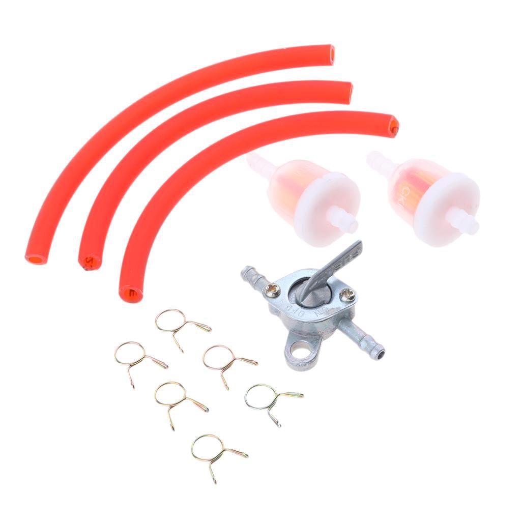 Motorcycle Dirt ATV Fuel Filter Hose Tube Tank Switch Petcock