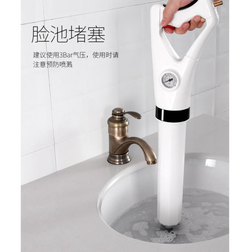 Máy Thông Tắc Bồn Cầu Cao Cấp An Toàn Hiệu Quả Tức Thì - Súng Bắn Thông Cầu Cống Ống Nghẹt