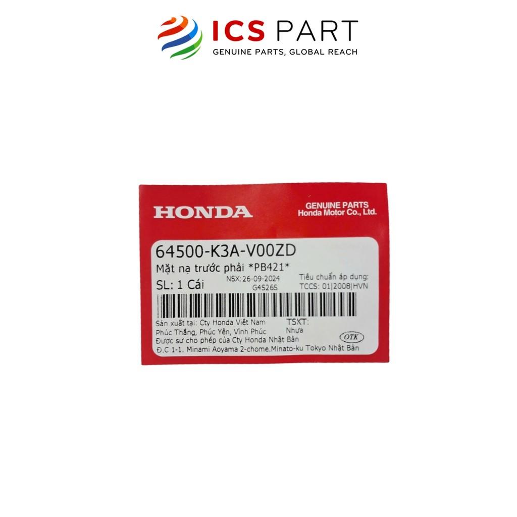 Mặt Nạ Trước Phải Pb421 HONDA Air Blade 2022 Màu Xanh (64500K3AV00ZD)