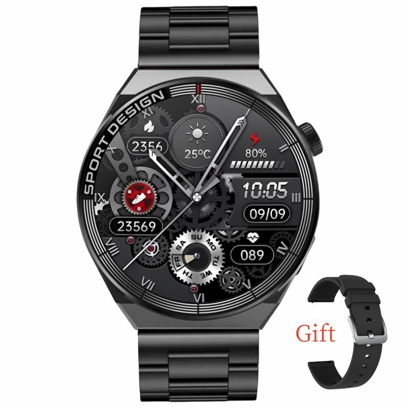 Đồng hồ thông minh cuộc gọi Bluetooth mới dành cho nam Sức khỏe nhịp tim 100 chế độ thể thao Đồng hồ theo dõi sức khỏe cơ thể Đồng hồ thông minh cho Huawei Xiaomi Màu sắc: Thép đen