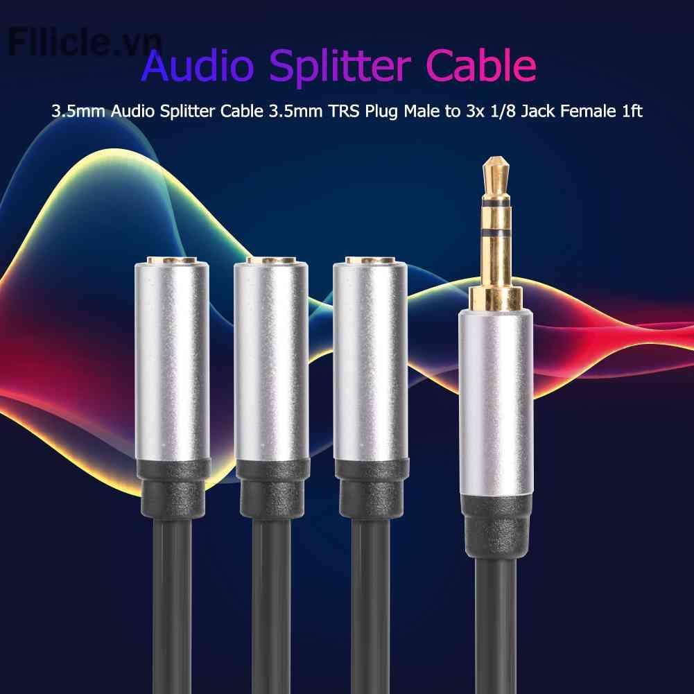 Cáp Chia Âm Thanh 3.5mm 3.5mm TRS Sang 3x 1 / 8 Jack CắM 1ft
