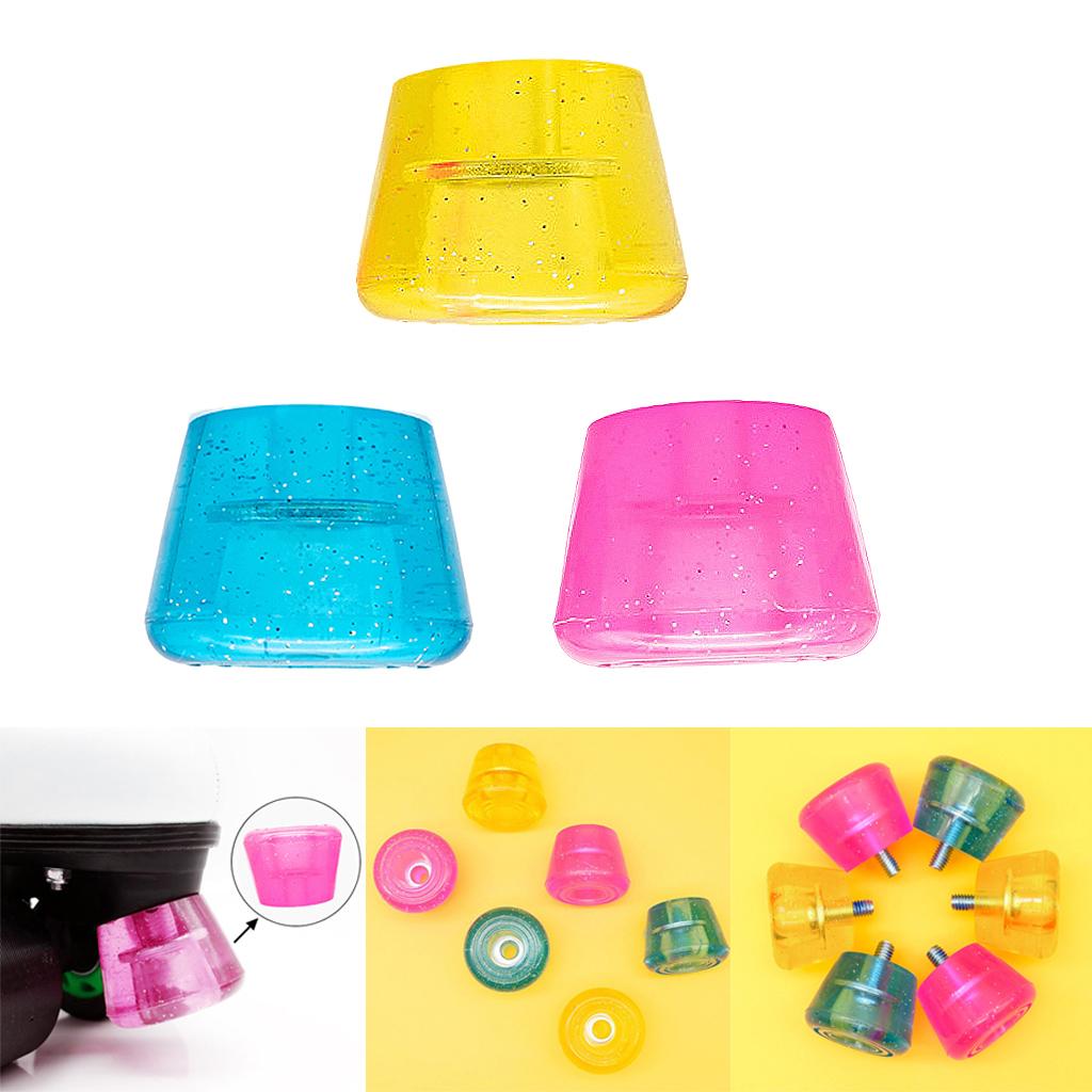 Durable Roller Skate Stoppers Toe Stop Rubber Skate Braking Plug Pad Replacement for Skating Practice Training Accessories