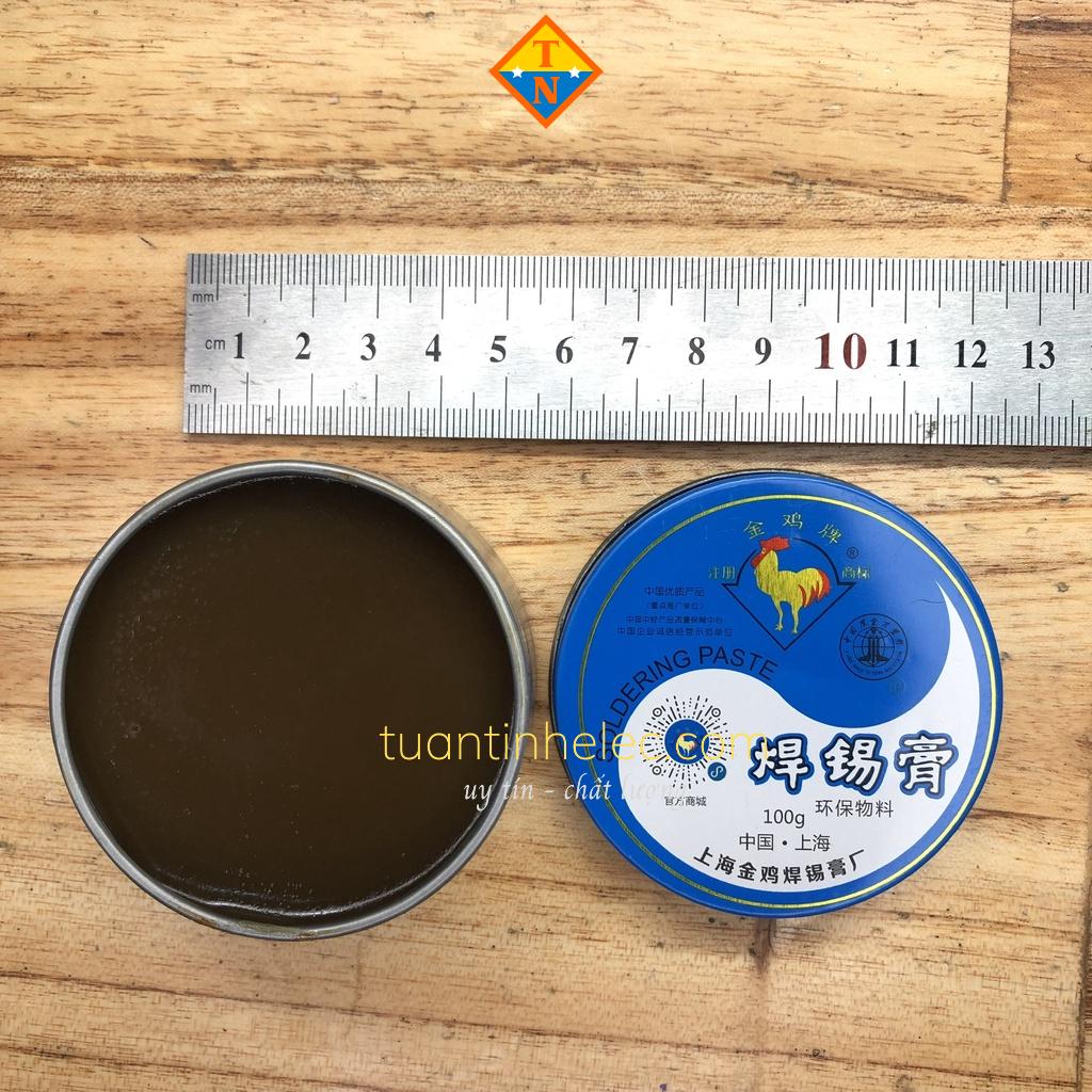 Mỡ hàn thiếc hỗ trợ hàn mạch Con Gà Vàng, lọ 100g