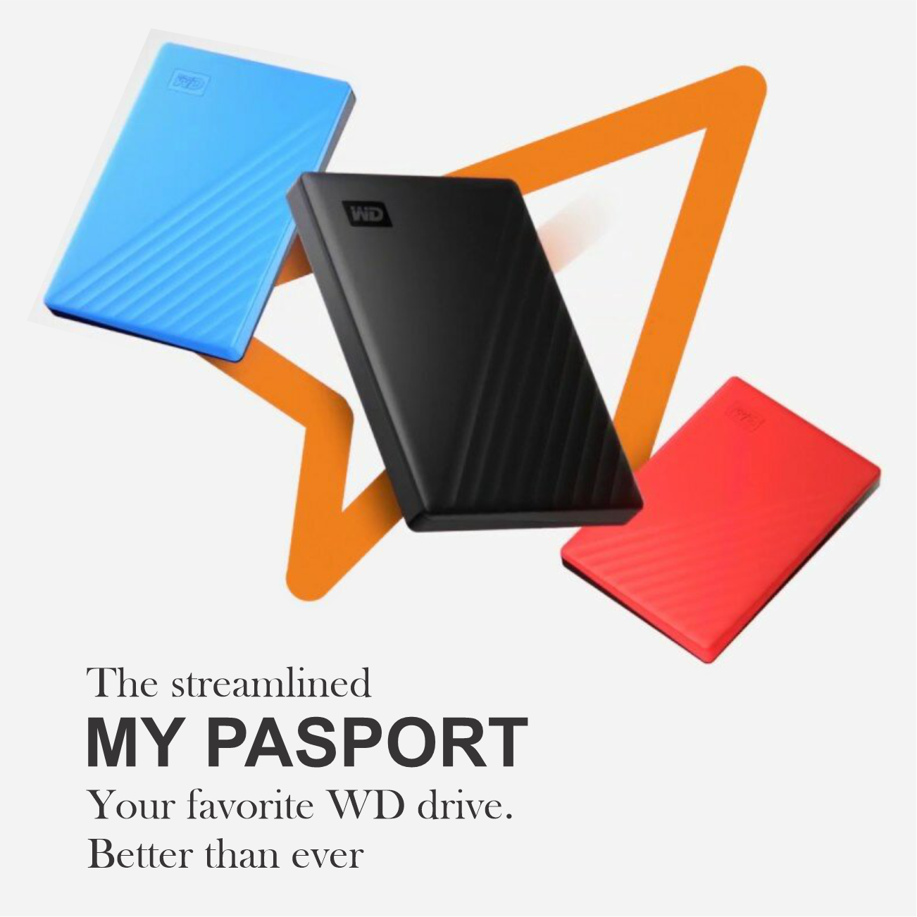 Ổ Cứng Di Động WD My Passport 1TB 2.5 USB 3.2 - WDBYVG0010B-WESN - Hàng Chính Hãng