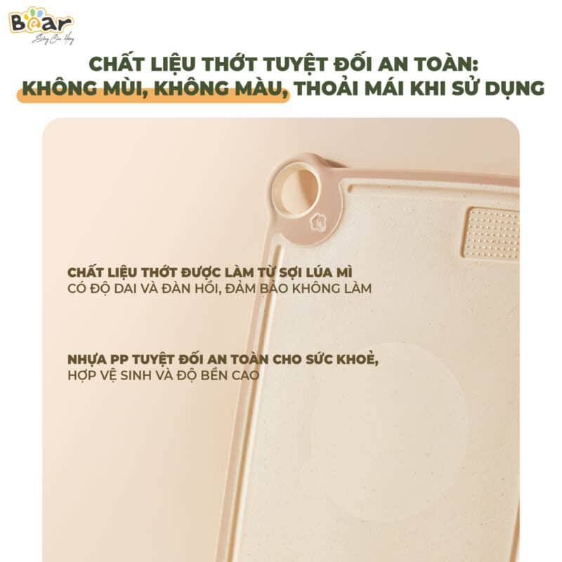 Thớt nhựa kháng khuẩn đa năng Bear CX-E0023 size S. Hàng chính hãng