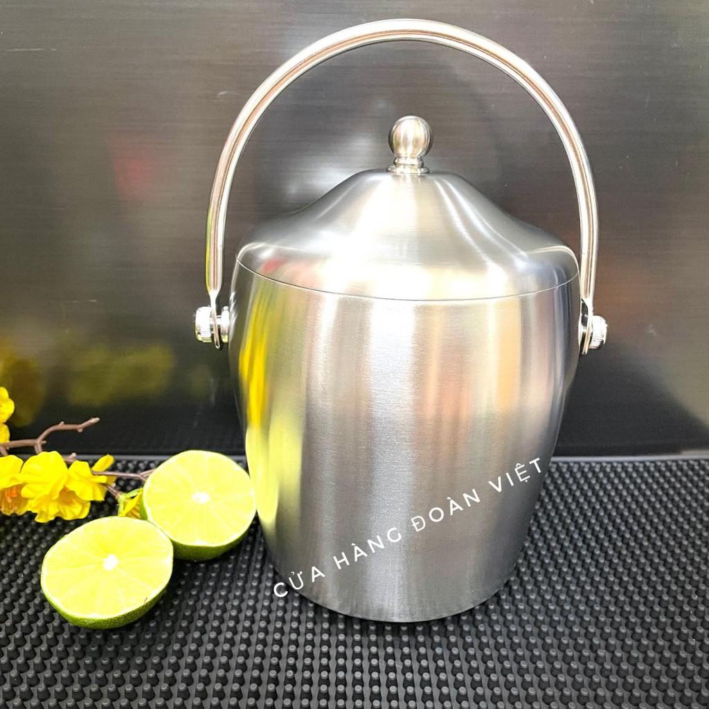 Xô Đá Inox 2 Lớp Cách Nhiệt, Xô Ướp Nước Đá Cách Nhiệt - Kiểu dáng sang trọng hiện đại