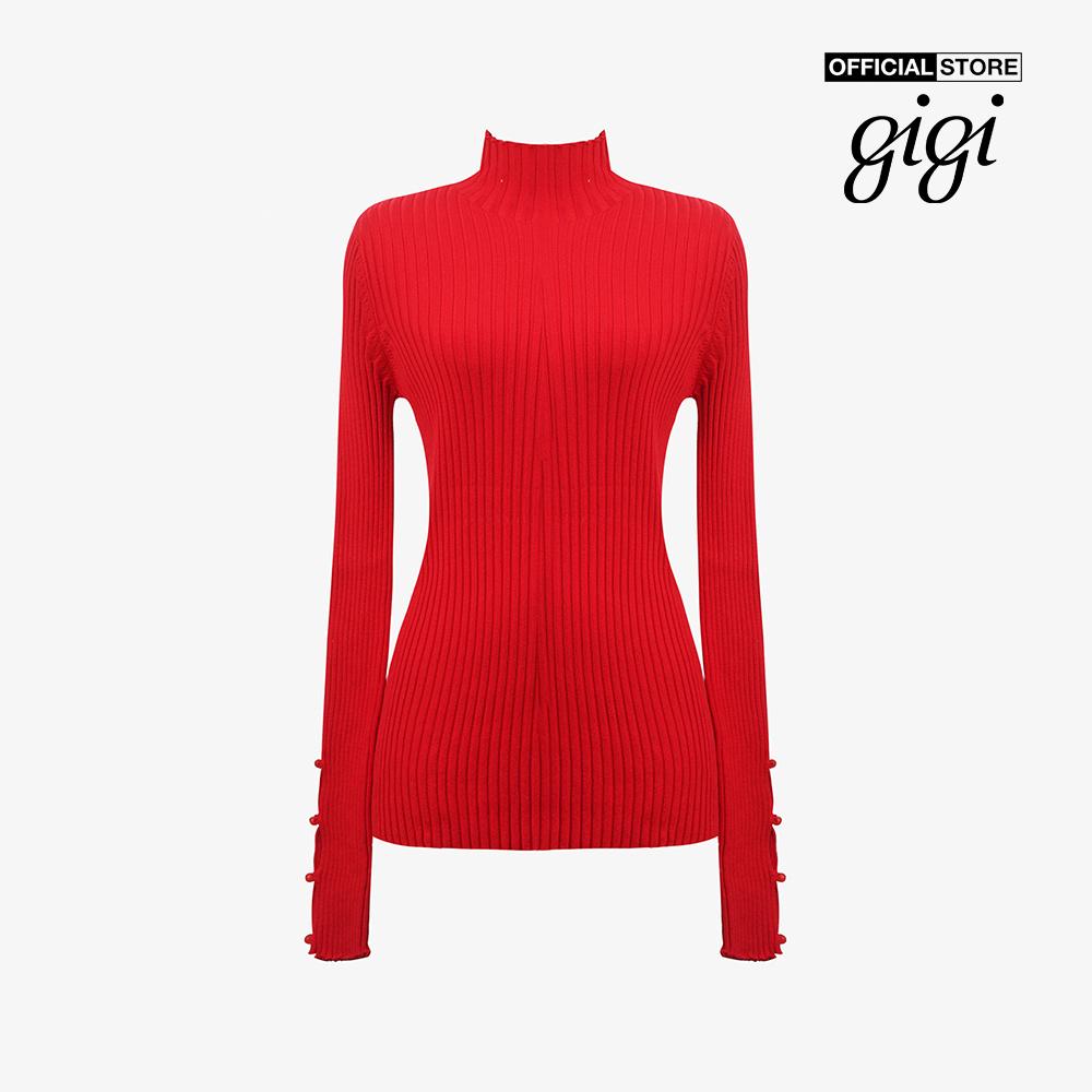 GIGI - Áo len nữ cổ cao tay dài cắt gấu thời trang G1305K222718