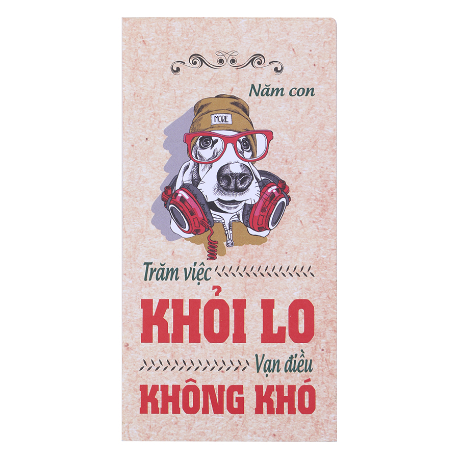 Xấp Bao Lì Xì Năm Con Chó Trăm Việc Khỏi Lo, Vạn Điều Không Khó (10 Cái / Xấp)