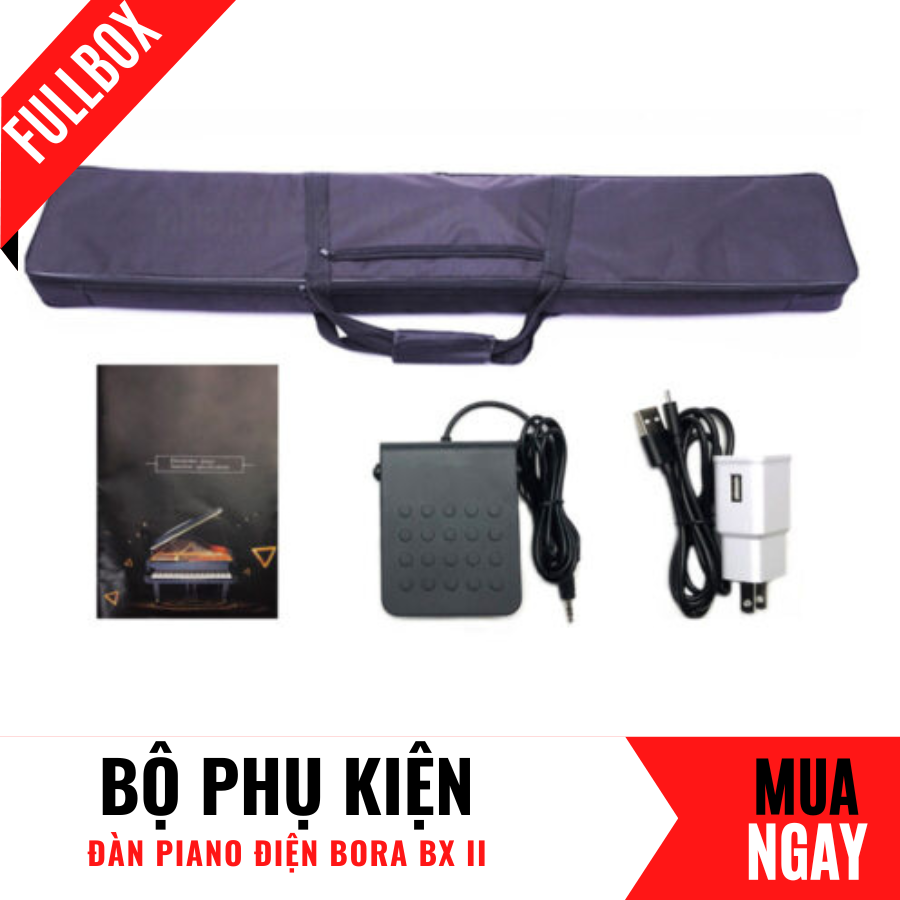 Đàn Piano Điện Bora Bx 02- 88 Phím Nặng Cảm Lực - Kết nối Blutooth + Chân Đàn + Tai Nghe