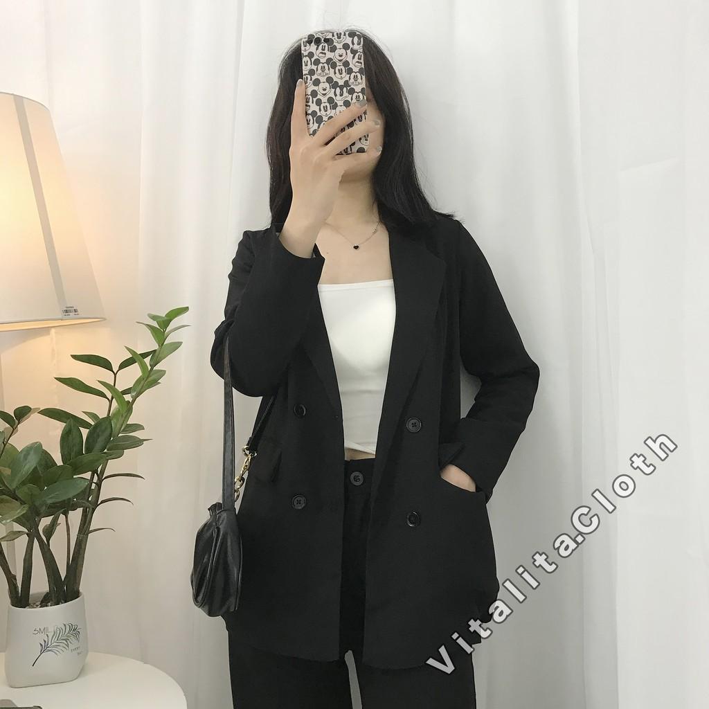 Áo vest nữ Blazer phong cách Hàn Quốc - Kiểu áo Vest nữ khoác ngoài cực xinh