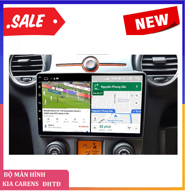 BỘ Màn hình DVD android A.5.lắp sim 4G thu phát wifi dễ dàng,cho xe KIA CARENS+MẶT DƯỠNG&JACK NGUỒN THEO XE KÍNH CƯỜNG LỰC 2.5 D, chỉ đường tiện ích, màn hình ô tô cho các dòng xe