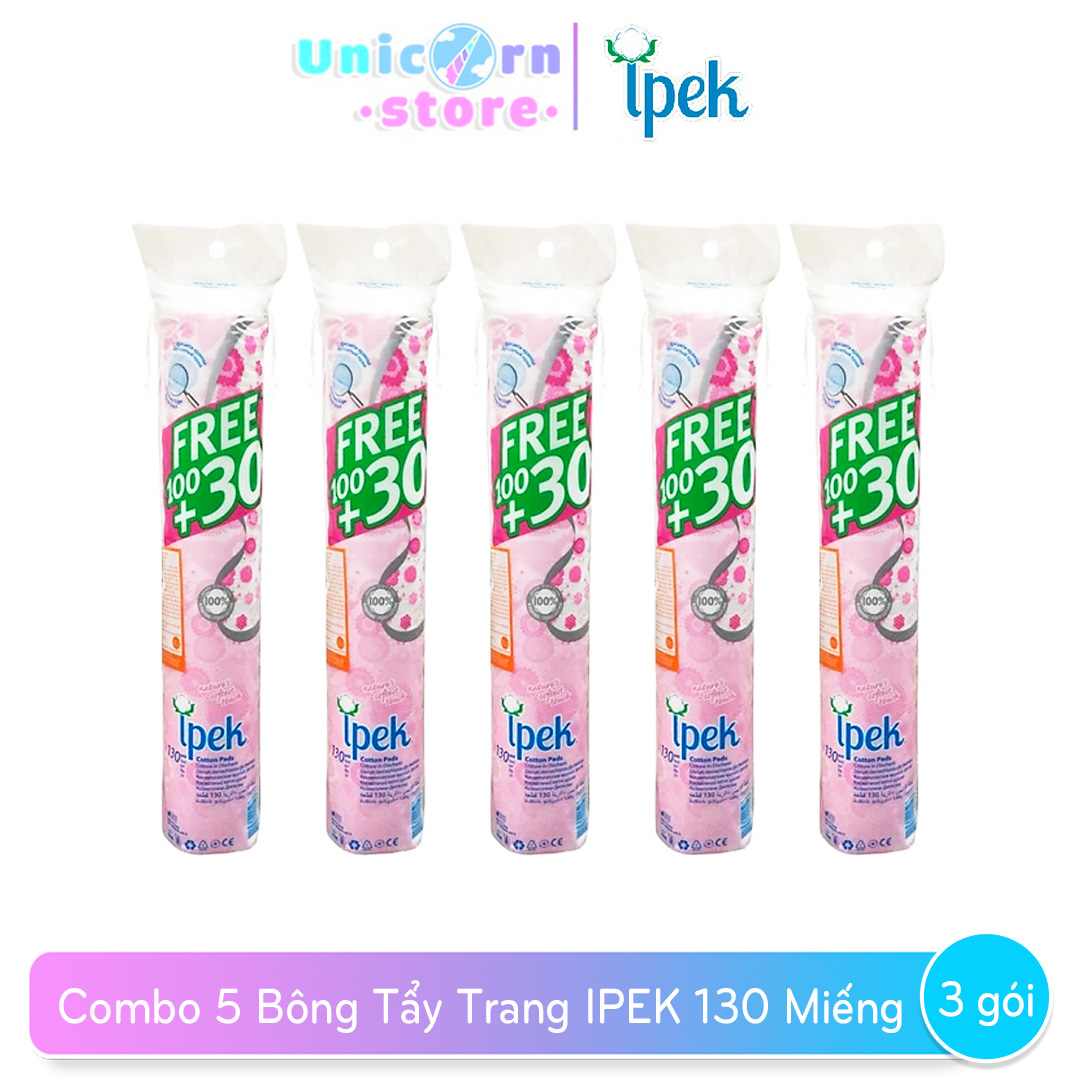 Combo 5 Bông tẩy trang Ipek 130 miếng (Thổ Nhĩ Kì)