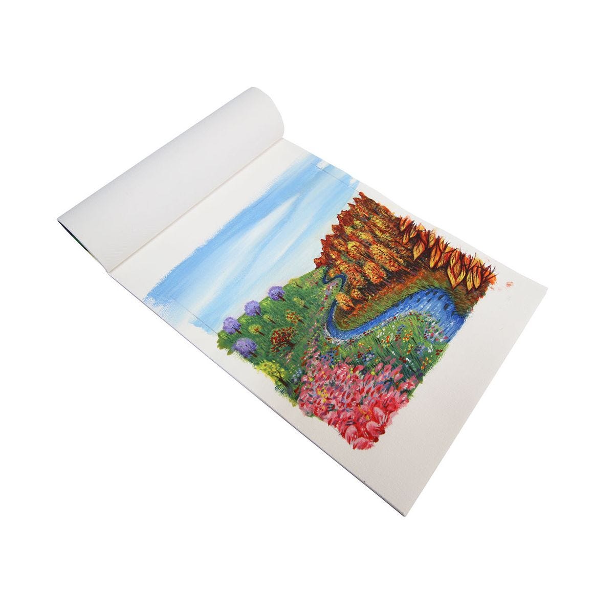 Vải Canvas (Toan) Dạng Sổ Mont Marte Dùng Để Vẽ Màu Acrylic/ Sơn Dầu - 280GSM - 10 Tờ/Quyển - A3/A4/A5