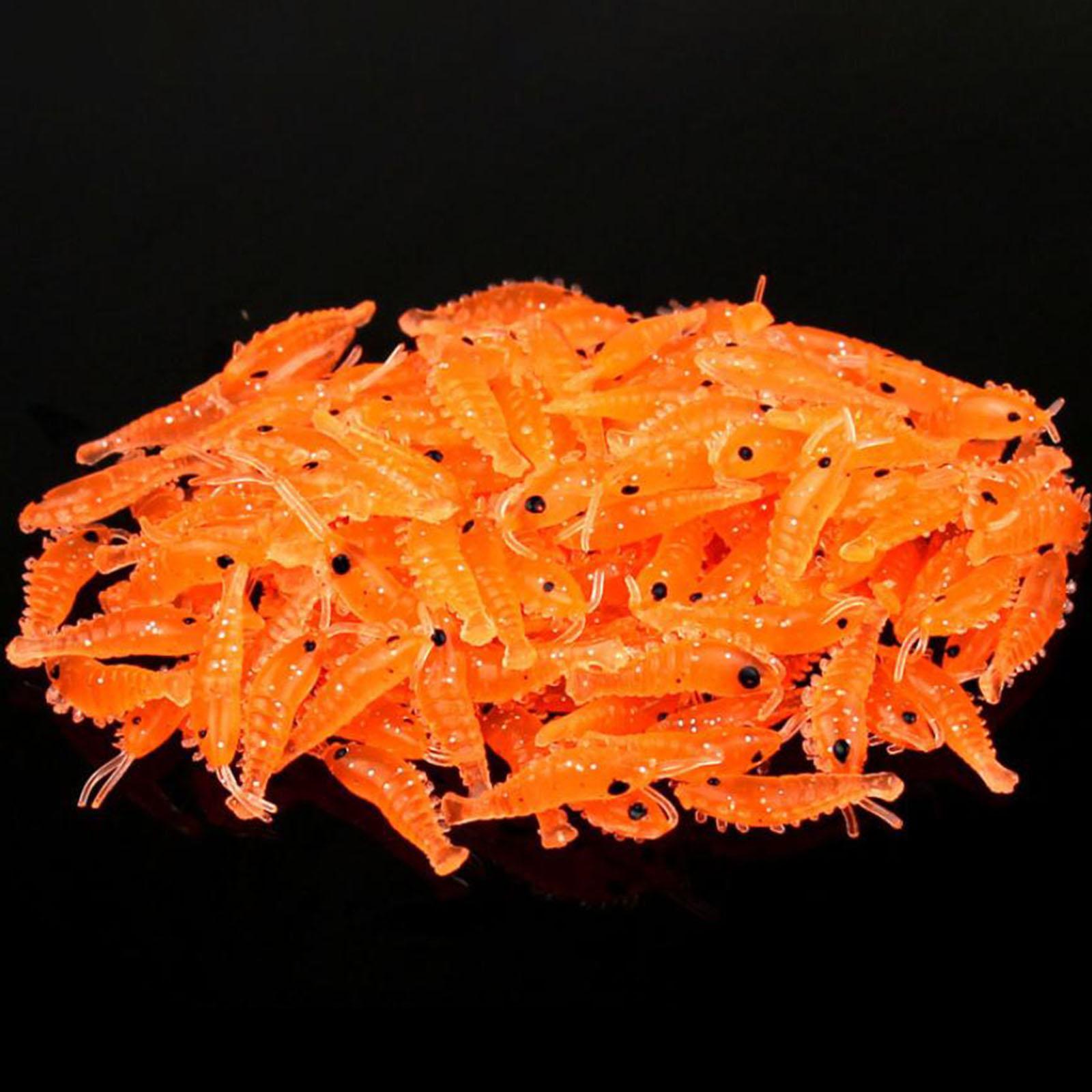 Soft Silicone Shrimp Lures Set 3cm Artificial Worm Fishing Baits Freshwater for Salmon