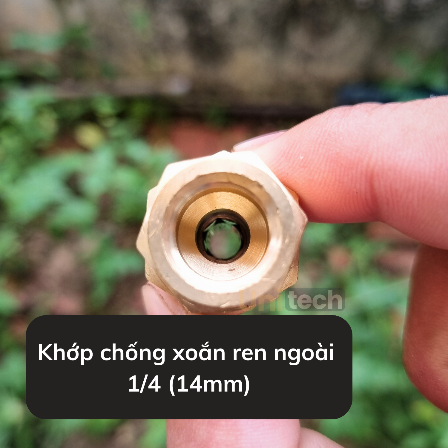 Khớp xoay chống xoắn dây phun xịt của máy rửa xe cao áp - Ren trong 14mm ngoài 14mm