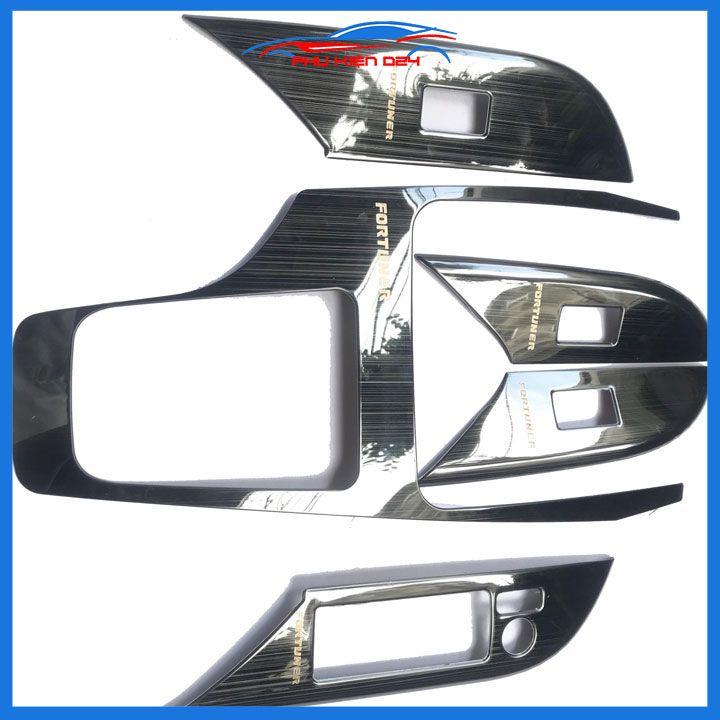 Ốp nội thất Fortuner 2017-2018-2019-2020-2021-2022 vân Titan bảo vệ chống trầy xước và làm đẹp xe