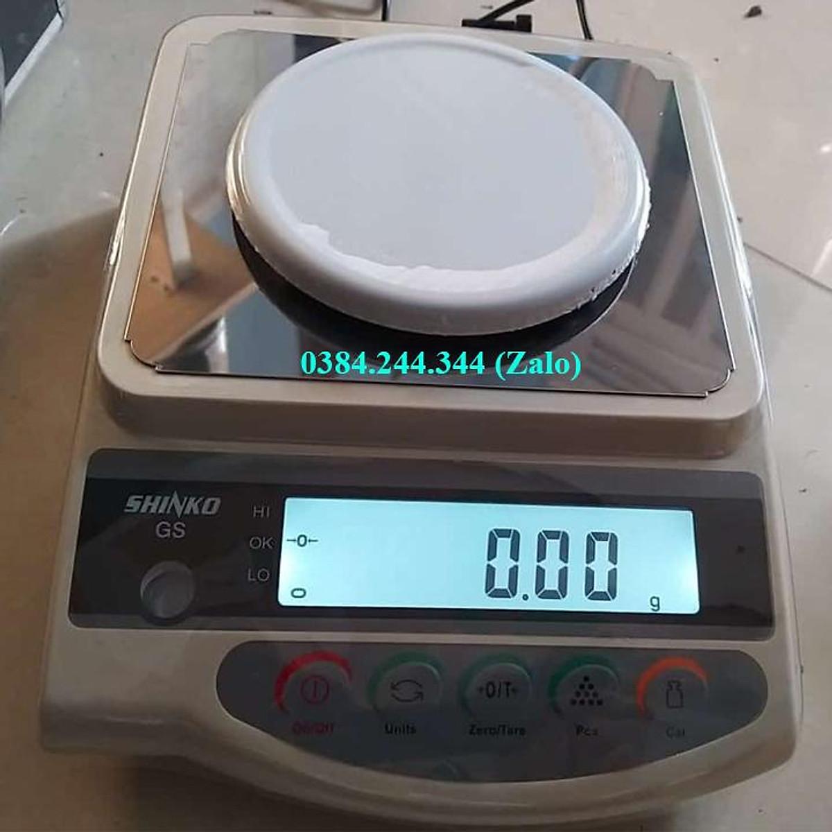 Cân điện tử kỹ thuật 2 số lẻ, Shinko GS 3200g/0.01g độ nhạy cao dùng cân vàng, mủ cao su, hóa chất, thí nghiệm