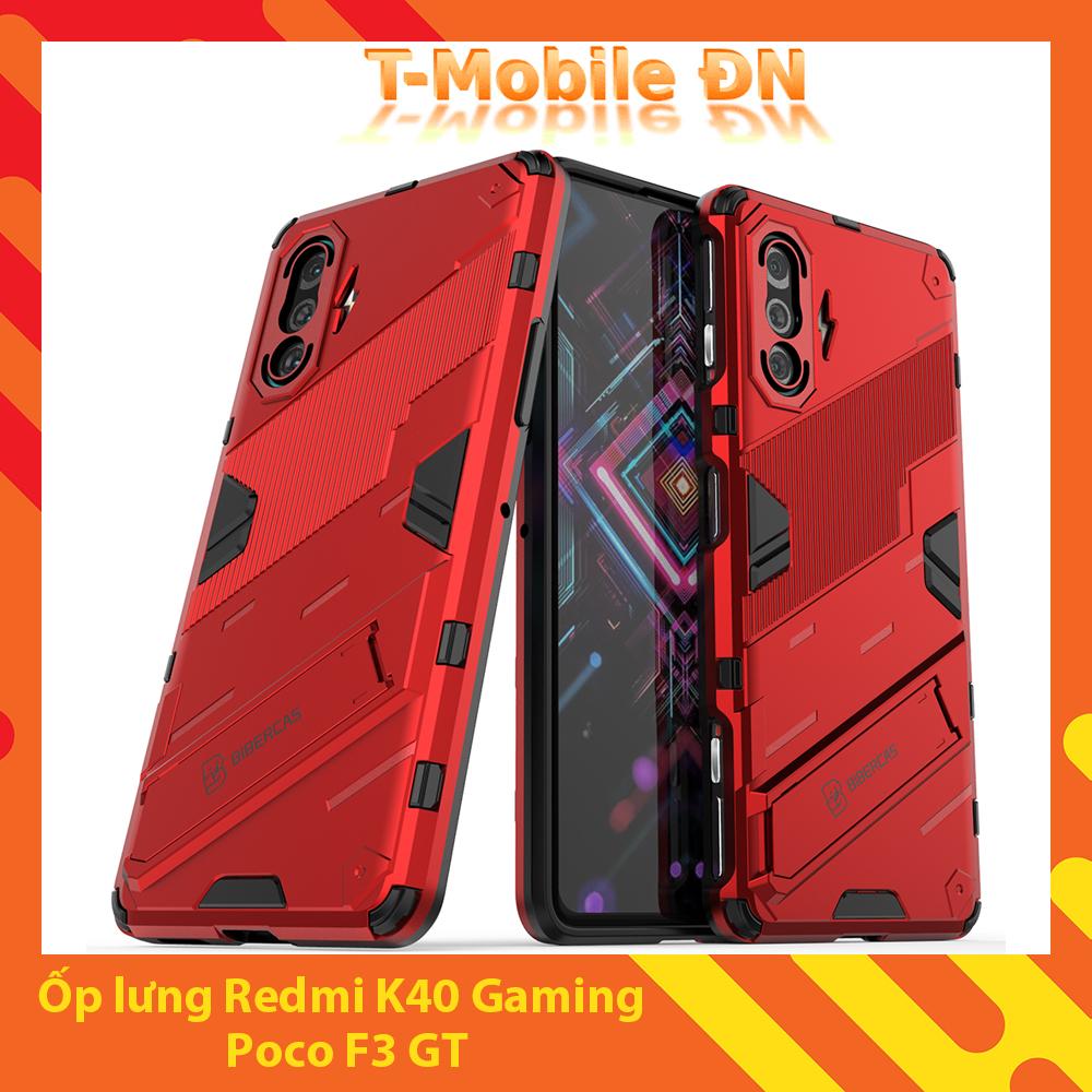 Ốp lưng cho Xiaomi Redmi K40 Gaming Poco F3 GT chống sốc Iron Man PUNK cao cấp kèm giá đỡ