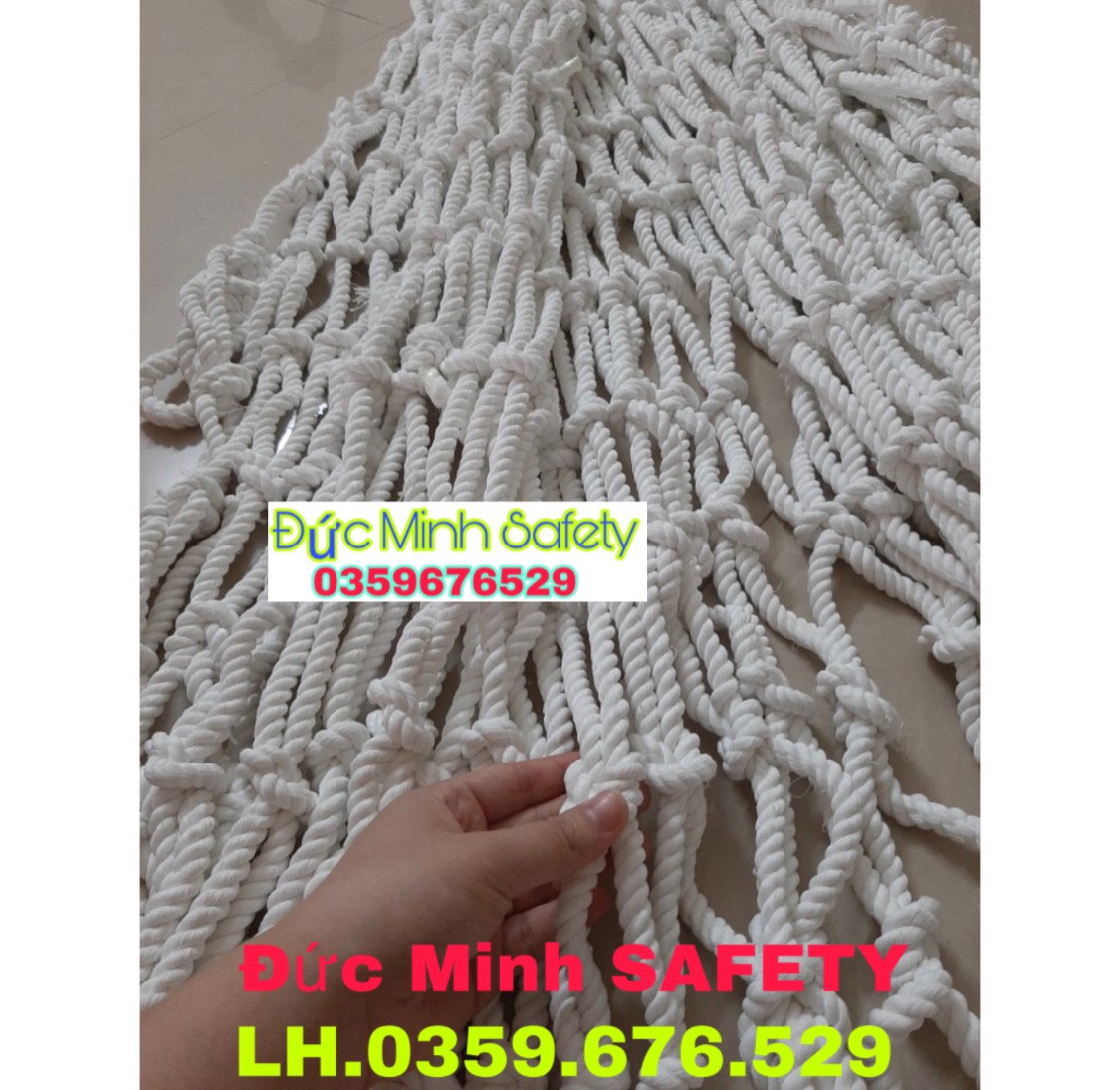 Lưới công trình sợi dù trắng,lưới dù chông vật rơi - 2M X 20M