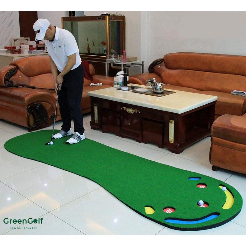 (VIDEO Thực Tế) Thảm Putt Golf Bàn Chân BIGFOOT/ Kích Thước 0.9x3m/ Thảm Tập Putt Golf Cuốn Gọn Dễ Dàng/ Tặng 3 Bóng Cũ