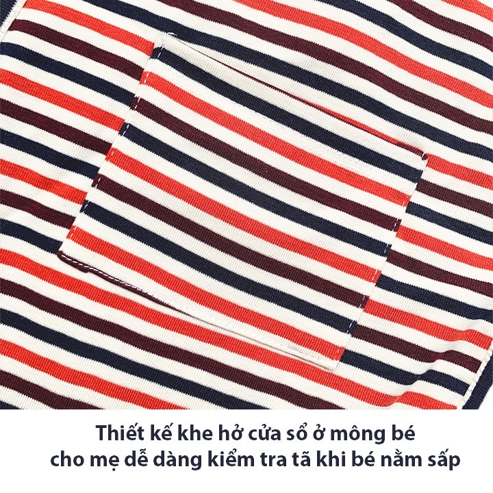 Nhộng chũn cho bé sơ sinh chất vải thun cotton 4 chiều cao cấp có khóa kéo 2 chiều giúp bé ngủ ngon Baby-S – SSS002