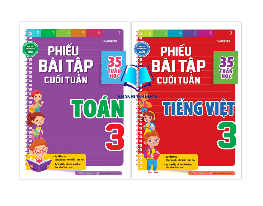 Sách - Combo Phiếu Bài Tập Cuối Tuần Toán Và Tiếng Việt Lớp 3