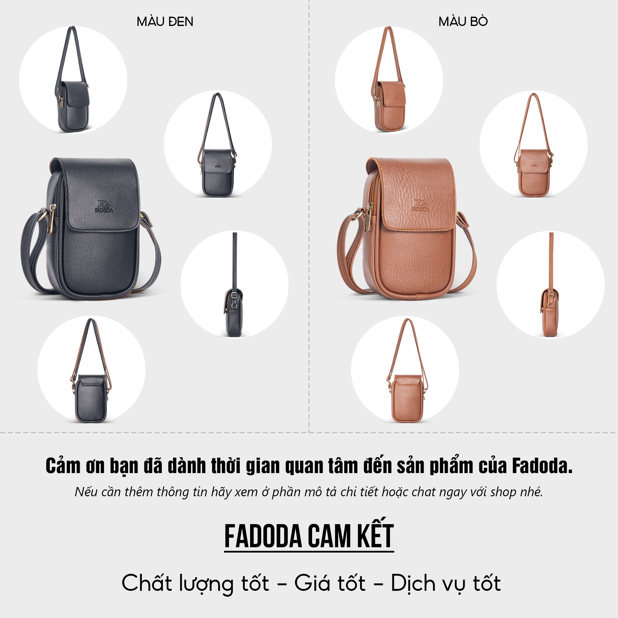 Túi đeo chéo nữ mini đựng điện thoại Fadoda- FN45