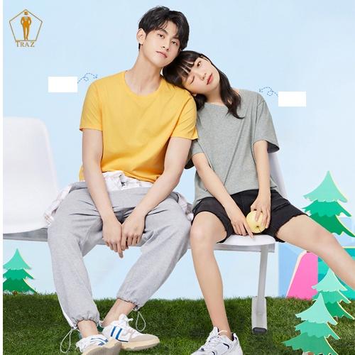 Áo Thun, Phông Trơn Nam Nữ Phom Rộng Unisex(Free size) Cổ Tròn Tay Ngắn Vải Cotton 100 % Dày Dặn Basic Nhiều Màu.