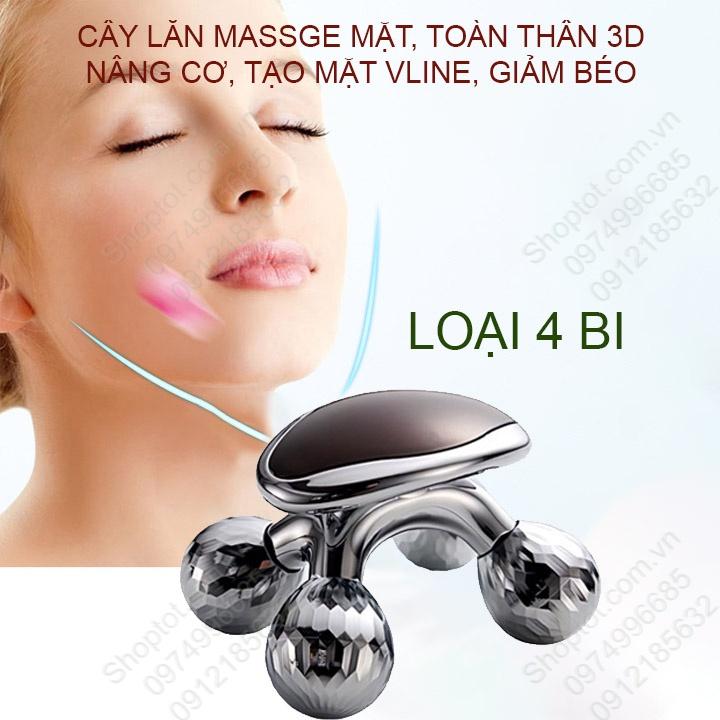 Dụng cụ lăn massge mặt, toàn thân 3D, tạo mặt Vline, săn chắc cơ, giảm mỡ