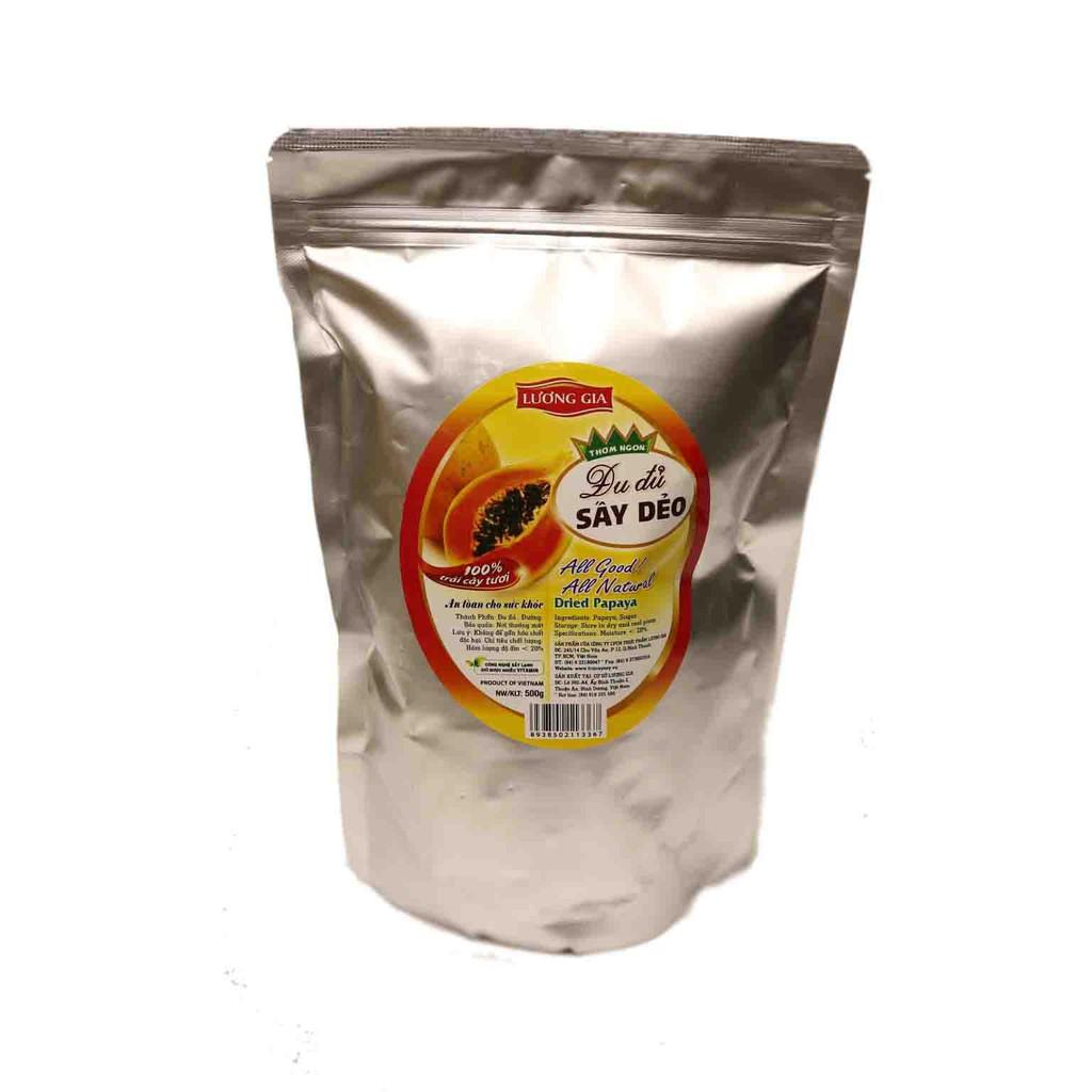 Đu Đủ Sấy Dẻo Vị Chanh Dây Lương Gia 500gr