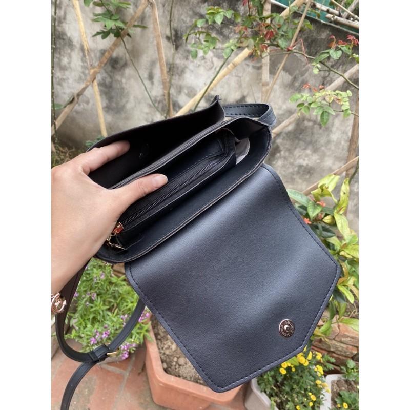 Túi xách nữ dáng bì thư da mềm có khóa kéo