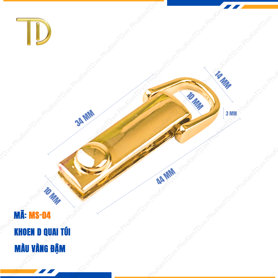 Nẹp túi xách, khoen d túi xách, khoen quai túi xách, công nghệ mạ điện độ bền 5 - 8 năm