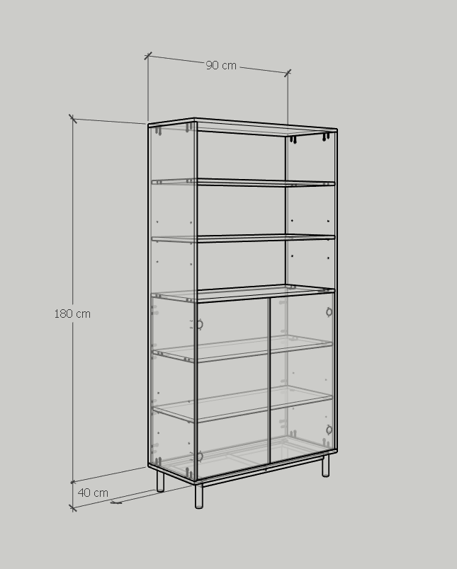 [Happy Home Furniture] CATY  , Kệ sách 6 tầng - chân sắt ,  90cm x 40cm x 180cm (DxRxC), KSA_017