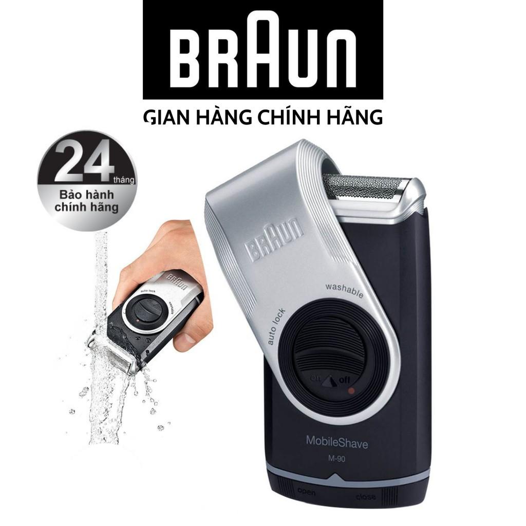 Máy cạo râu du lịch dùng pin AAA Braun M90 - Nhập khẩu tại Đức - Bảo hành chính hãng toàn quốc 2 năm