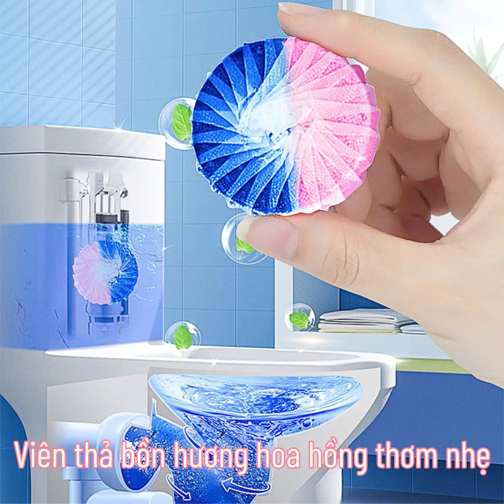 Viên Thả Bồn Cầu 3IN1 Vừa Vệ Sinh ,Diệt Vi Khuẩn,Làm Bóng Men Sứ Bồn Cầu Vừa Tỏa Hương Thơm Mát Chống Mùi, Diệt Khuẩn, Làm Sạch Hiệu Quả - HÀNG CHÍNH HÃNG MINIIN