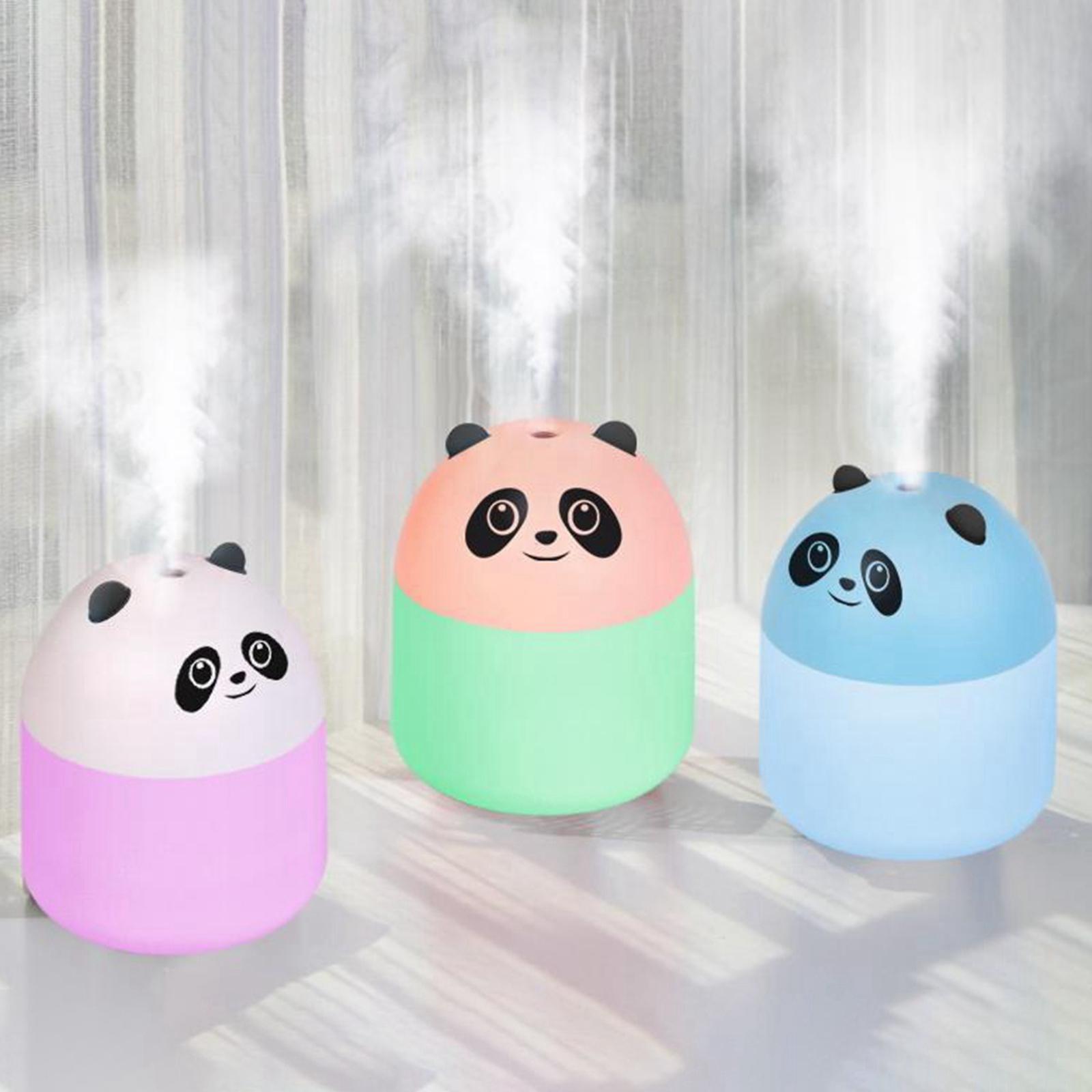 Small Air Humidifier Mist Diffuser 250ml with Night Light for Baby Bedroom white