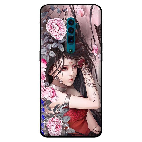 Ốp lưng dành cho Oppo Reno 10x - Cô gái mẫu đơn