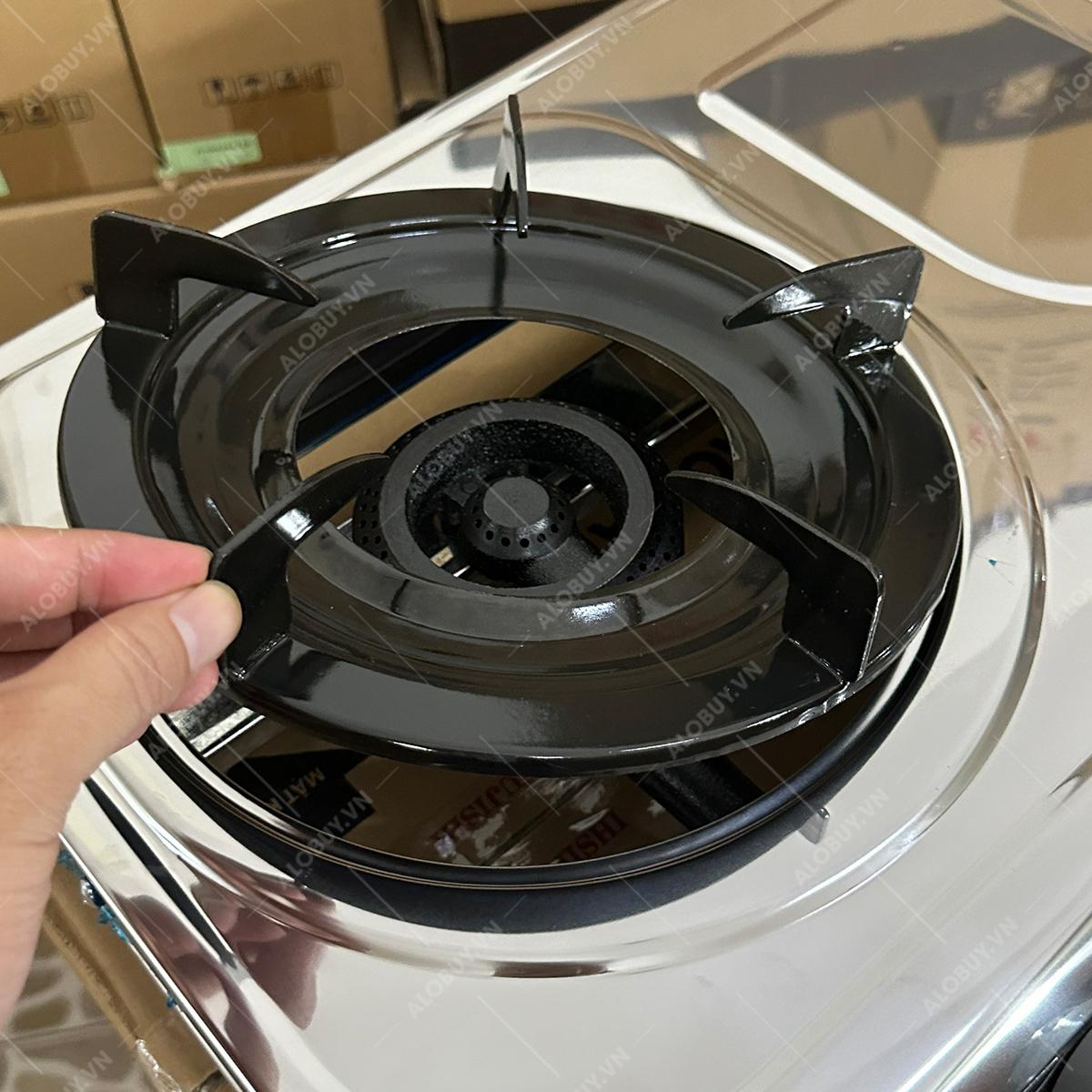 Bếp gas INOX FUJISHI FJ-330IN - ĐIẾU GANG ĐÚC LỬA LỚN - Đun nấu nhanh + Tiết kiệm gas - Hàng chính hãng