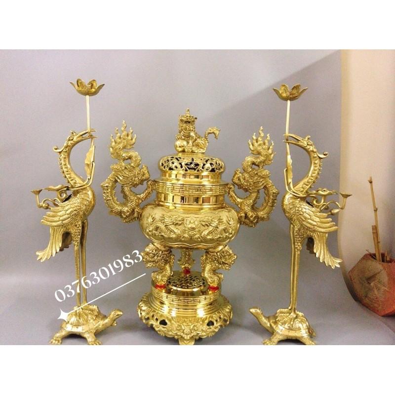 Bộ tam sự đỉnh nến cao 60cm