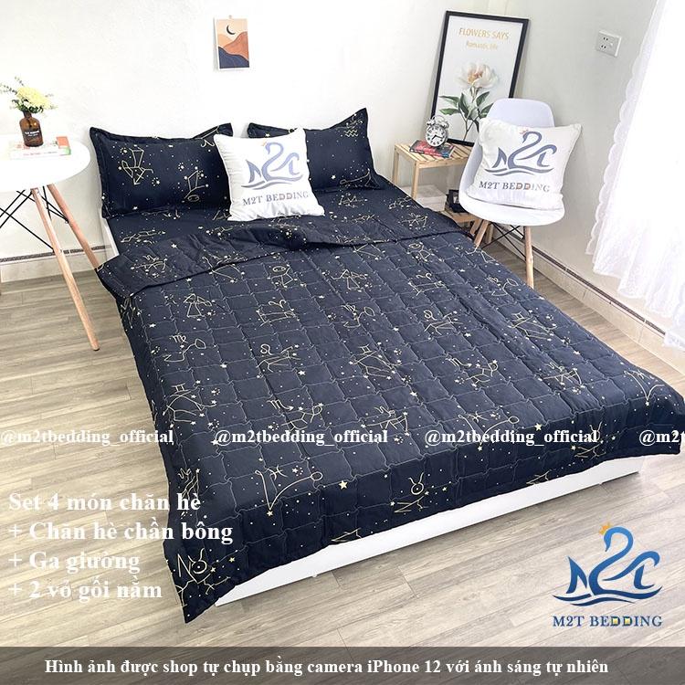 Bộ Chăn Ga Gối Cung Hoàng Đạo Cotton Poly M2T Bedding Đủ Kích Thước Trải Đệm Giường Đơn, Giường Đôi, Giường Ký Túc Xá