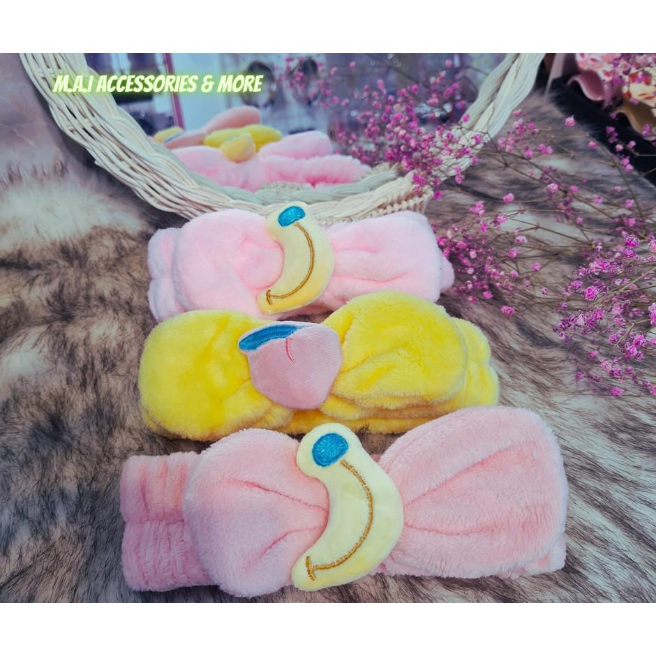 Băng đô, bườm tóc rửa mặt turban hình trái cây dễ thương phong cách Hàn Quốc