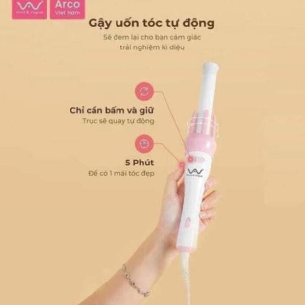 MÁY UỐN TÓC XOAY TỰ ĐỘNG 360 2 CHỨC NĂNG UỐN XOĂN VÀ CỤP S1975