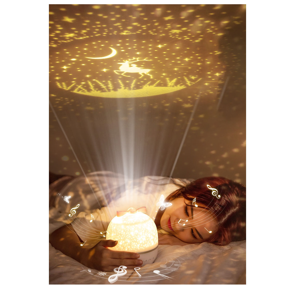 Đèn LED Trang Trí Tiệc Xoay Tròn Mô Phỏng Trời Sao Đa Năng