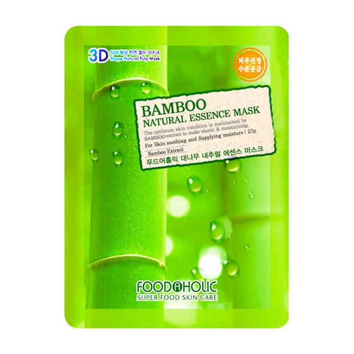 Bộ 10 Gói Mặt Nạ Ngừa Mụn, Làm Dịu Da 3D Foodaholic Bamboo Natural Essence Mask 23ml x10