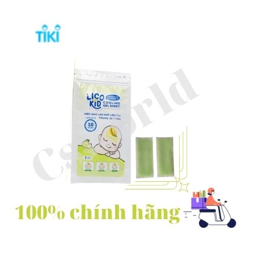 DÁN HẠ SỐT NHANH, GIẢM ĐAU, CHÙM MÁT LẠNH LICO KID TÁO - GÓI 2 MIẾNG