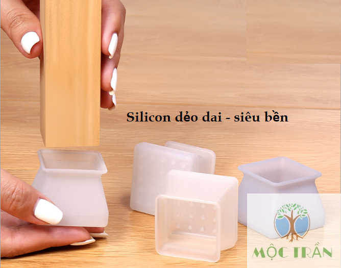 Miếng bọc chân ghế - Lót chân bàn bằng silicone dẻo, chống trượt, chống xước sàn phù hợp với mọi loại bàn ghế