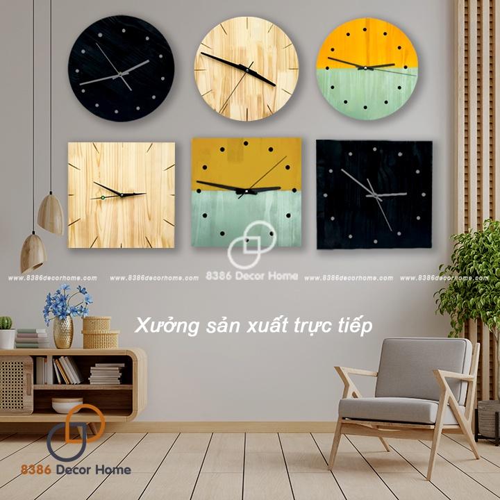 Đồng hồ decor treo tường gỗ kim trôi hiện đại sang trọng handmade decor vintage độc lạ thiết kế tối giản