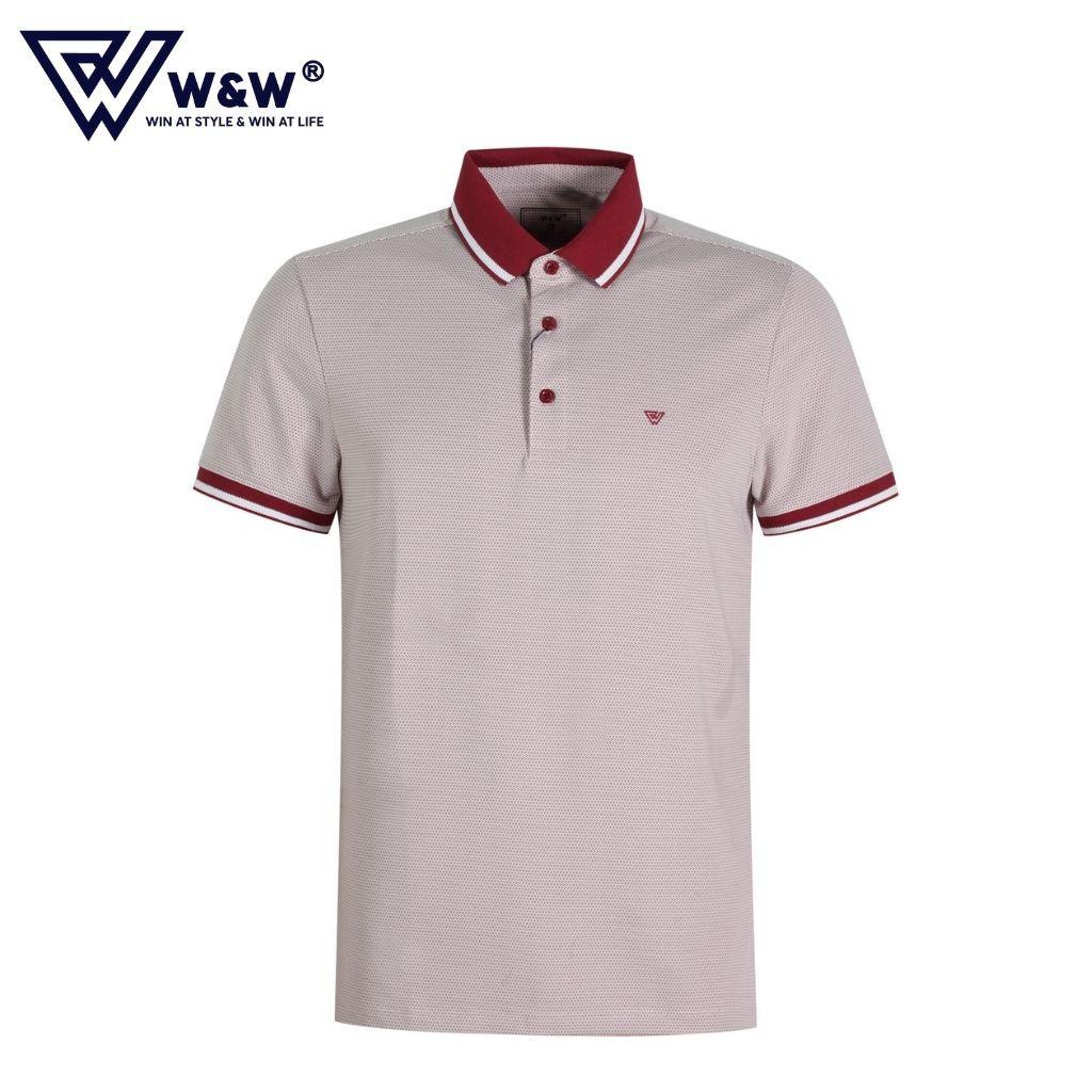 Áo Thun Polo Nam W&amp;W Dáng Regular Fit- Cổ Bẻ Đức Tay Ngắn Phối Màu Khác, Chất Liệu Thoáng Mát, Thấm Hút Tốt WPO72R